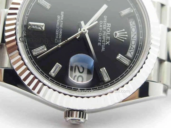 MiroTime 0503 Day Date 40mm SS BP Maker Best Edition Black Dial Diamond Markers On SS Bracelet A Casual 3691